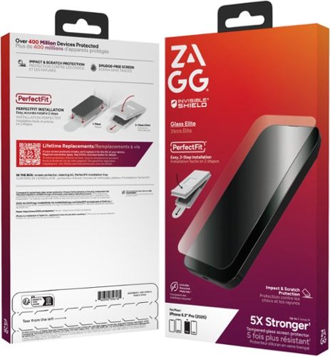 ZAGG Glass Elite Screen Protector for Apple iPhone 17 Pro - Clear BUY IN SAUDI ARABIA
