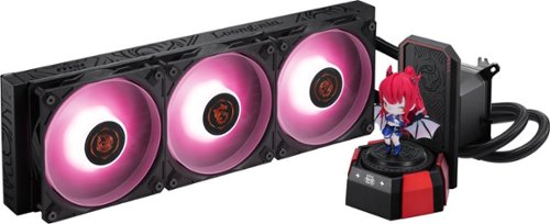 MSI - CORELIQUID A17 MLG EDITION CPU Liquid Cooler-360mm Radiator-Triple 120mm ARGB PWM Fans-Uni Bracket - Black & Red