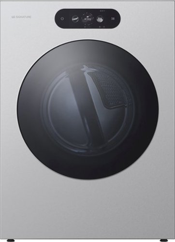 LG SIGNATURE 9.0 Cu. Ft. Stackable Smart Gas Dryer with Steam and AI Sensor Dry - Brushed Platinum Steel