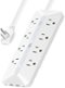 Anker - Flat Plug Power Strip - White-Front_Standard