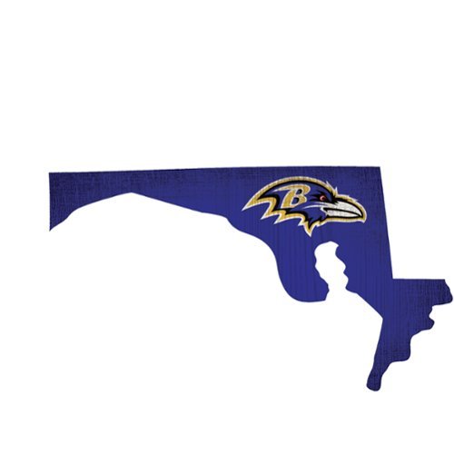 Fan Creations - Baltimore Ravens 12" Logo State Sign - Multicolor-Front_Standard 