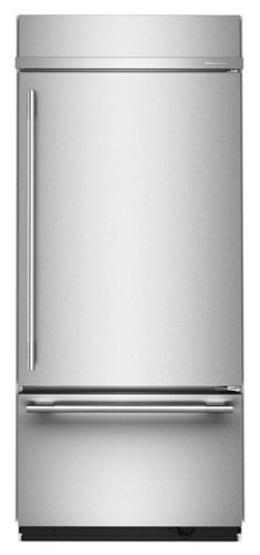 KitchenAid - 20.8 Cu. Ft. Built-In Bottom Mount Refrigerator with Platinum Interior - Stainless Steel