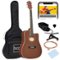 Best Choice Products - 41in Full Size Beginner Acoustic Guitar Set with Case, Strap, Capo, Strings - Dark Brown-Front_Standard
