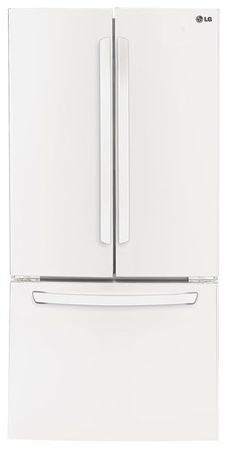  LG - 23.6 Cu. Ft. French Door Refrigerator - White