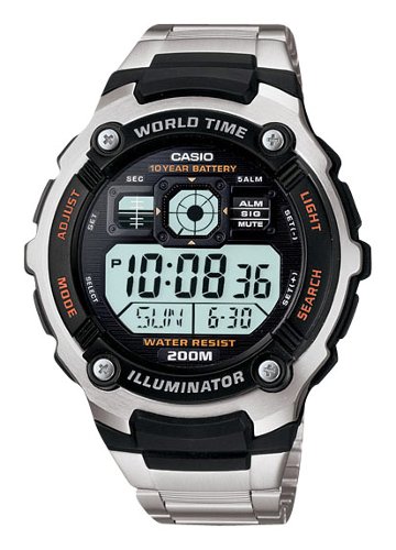 Casio - Men's Multifunctional Digital Sport Watch - Stainless Steel