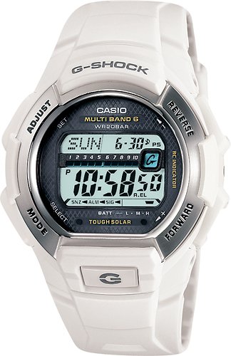  Casio - Men's G-Shock Solar Atomic Watch - White
