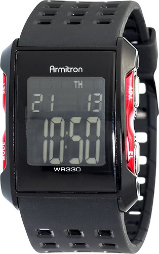  Armitron - Men's Chronograph Digital Sport Watch - Black/Red