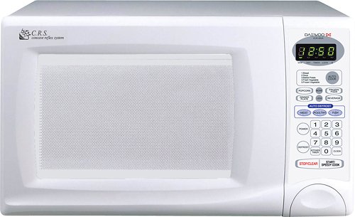  Daewoo - Touch Control 0.9 Cu. Ft. Compact Microwave - White