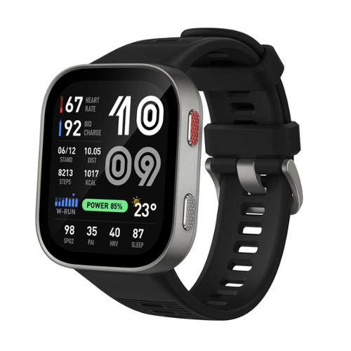  Amazfit - Bip Max Smartwatch 50mm Silicone - Silver - (2026)