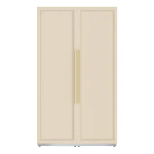 Front. Koolmore - Panel Ready Column Refrigerator and Freezer, 24" Refrigerator and 24" Freezer - White.