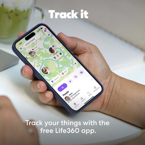 Tile by Life360 Life360 Tile Pro - Powerful Bluetooth Tracker, Key Finder and Item Locator. iOS & Android Compatible. 2-Pack - Black/White WORLDWIDE DELIVERY