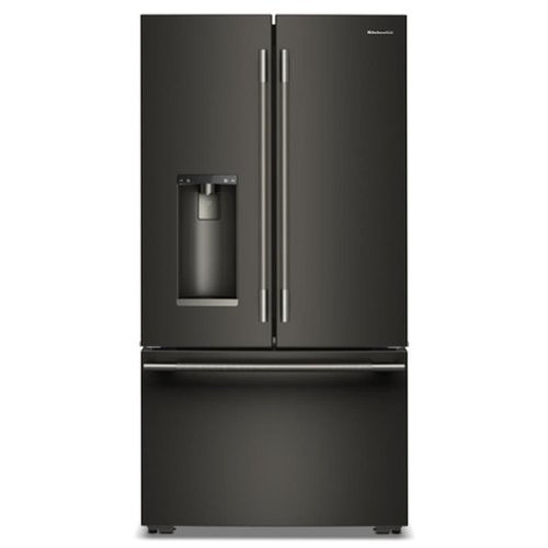 KitchenAid - Counter-Depth French Door Refrigerator with Intelligent Auto Fill - Black Ore