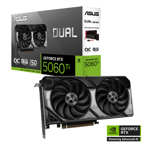 ASUS DUAL NVIDIA GeForce RTX 5060 Ti OC Edition 8GB GDDR7 PCI
