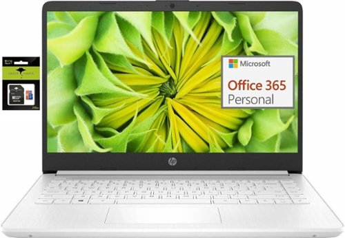 HP - 14" Ultral Light Laptop for Students Business, Intel Quad-Core 64GB eMMC 1 Year Office 365 USB C, Win 11 S - Snowflake White-Front_Standard 