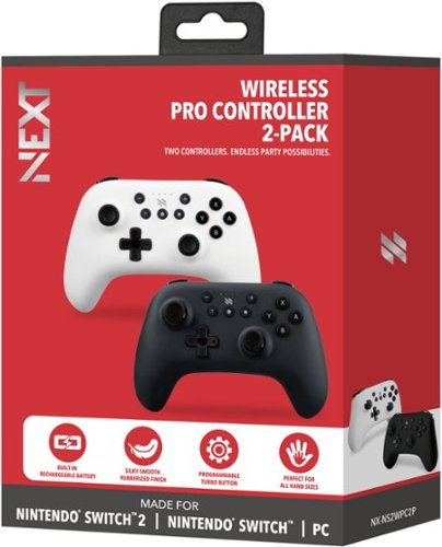 NEXT Wireless Rechargeable Pro Controller 2-Pack For Nintendo Switch 2 - Midnight & Frost SHOP ONLINE