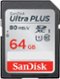 SanDisk - Ultra PLUS 64GB SDXC UHS-I Memory Card-Front_Standard