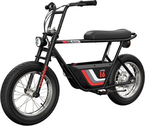 Razor - Rambler 16 eBike w/ 11.5 Miles Max Operating Range and 15.5 mph Max Speed - Black-Front_Standard 