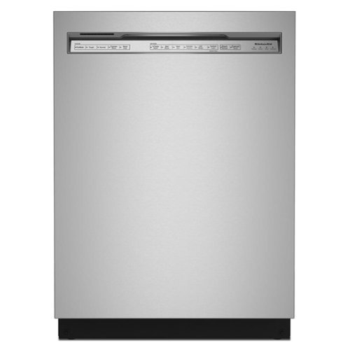 KitchenAid - 24" Front Control Built-in Stainless Steel Tub Dishwasher with 3rd Rack, 40+ Total Wash Jets and 41 dBA - Stainless Steel