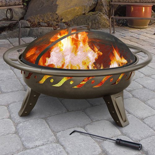 Landmann - Patio Lights Firewave VSB Fire Pit - Metallic Brown-Front_Standard 