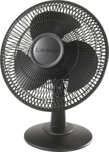 Lasko - 12 in. Oscillating Personal Table Fan with 3 Speeds - Black