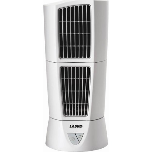 Lasko - Platinum Desktop Wind 6" Tower Fan - White-Front_Standard 