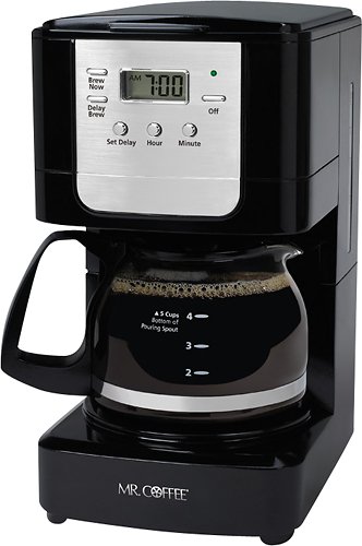  Mr. Coffee - Advanced Brew 5-Cup Coffee Maker - Black/Chrome