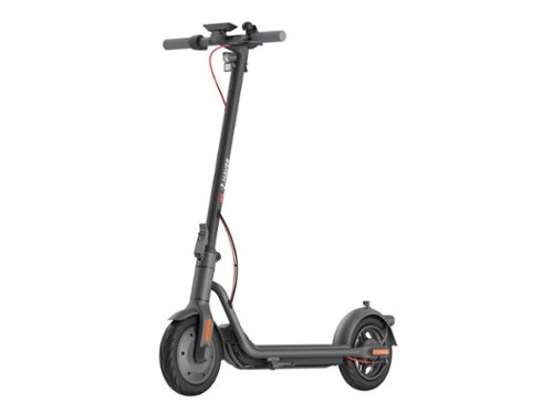 NAVEE - V25 PRO Foldable Electric Scooter w/16 mi Max Operating Range & 20 mph Max Speed - Black-Front_Standard 