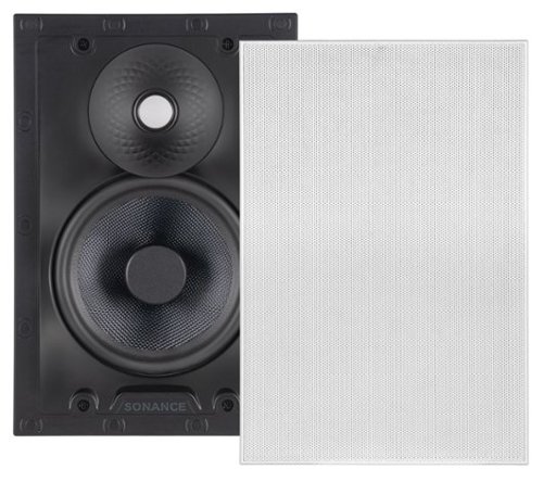 Sonance - VX66 TL RECTANGLE SINGLE SPEAKER - Visual Experience Series 6.5" 2-Way Thinline In Wall Speaker (Each) - Paintable White