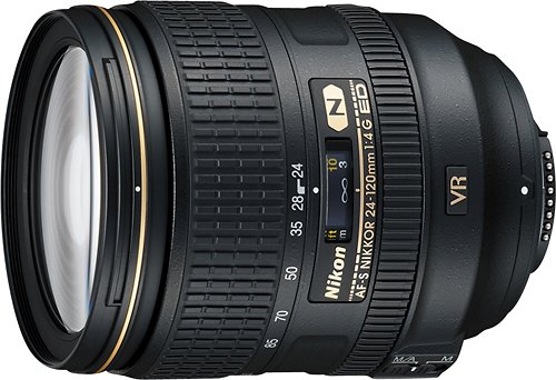  Nikon - AF-S NIKKOR 24-120mm f/4G ED VR Standard Zoom Lens - Black