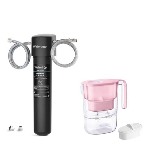 Waterdrop - 15UA Under Sink Water Filter Extra WD-PT-05P Water Filter Pitcher - Black-Front_Standard 