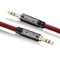 Esoulk - 10 Feet Long 3.5mm (1/8") Male to Male Stereo Auxiliary Audio Cable Cord Braided - Red-Front_Standard