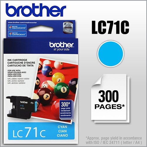  Brother - LC71C Standard-Yield Ink Cartridge - Cyan - Cyan