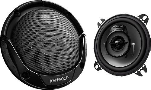  Kenwood - Road Series 4&quot; 2-Way Car Speakers with Polypropylene Cones (Pair) - Black