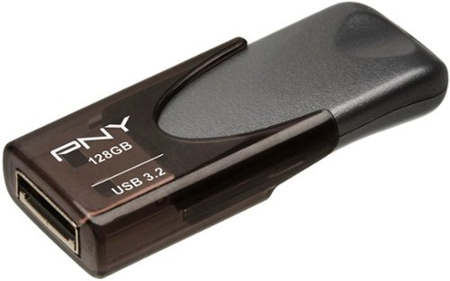 PNY Elite Turbo Attache 4 128GB USB 3.2 Flash Drive - Gray GLOBAL SHIPPING