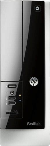  HP - Pavilion Slimline Desktop - AMD A4-Series - 6GB Memory - 1TB Hard Drive - Gray