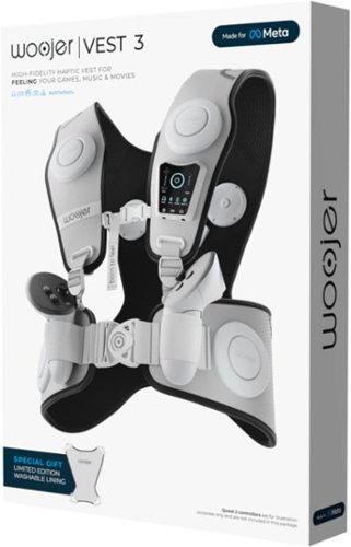 Woojer Made for Meta High-Fidelity Haptic Vest 3 - for VR, Games, Music, Movies, and Wellness. - White, Black GLOBAL SHIPPING