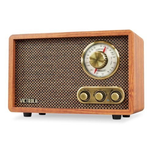 Victrola - Retro Wood Bluetooth AM/FM Radio - Walnut