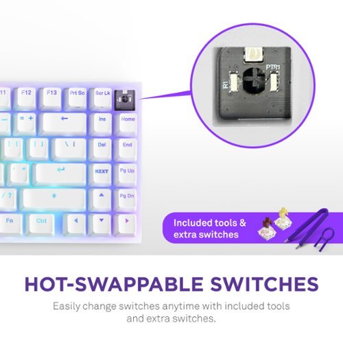 NZXT Function 2 - MiniTKL Wired Optical Gaming Keyboard - White BUY IN EUROPE