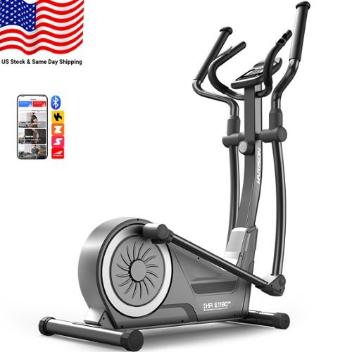 HARISON - Elliptical Machine for Home 350 LB, Magnetic Elliptical Trainer with 16-Level Resistance (BBE1190B) - Black-Front_Standard 