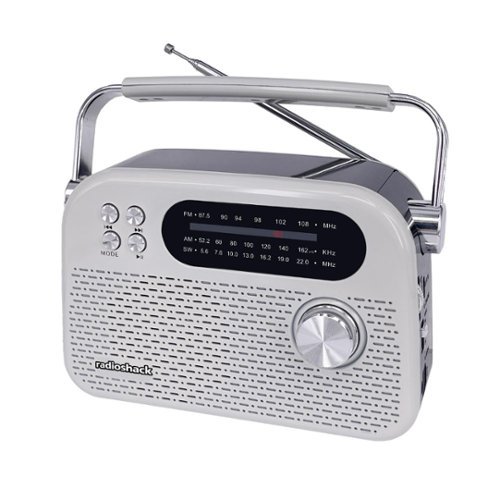 RadioShack - AM/FM/SW 3-Band Vintage Radio with Bluetooth Function and USB/TF Ports - White-Front_Standard 