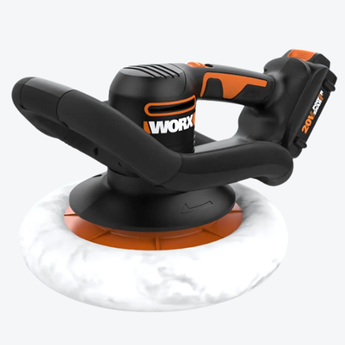 Worx WX856L 20V Power Share 10" Cordless Polisher & Buffer with Extra Bonnet - 2Ah Battery & Charger Included - Black