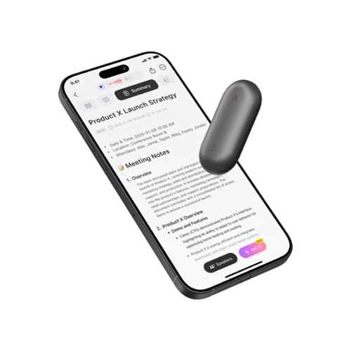PLAUD - AI NotePin Memory Capsule Voice/Audio Recorder V2 - Cosmic Grey