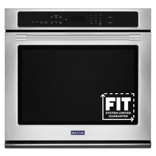 Maytag - 30" Built-In Single Electric Convection Wall Oven - Stainless Steel-Front_Standard 