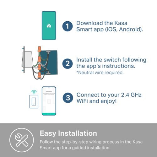 TP-Link Kasa Wi-Fi Smart Light Switch (HS200) - White BUY IN EUROPE