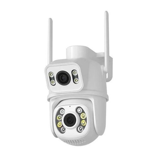 Cluzine - 6MP WiFi Camera Security 6MP Dual Lens Wireless PTZ Waterproof Human Detection Full Color Night Vision-Front_Standard 