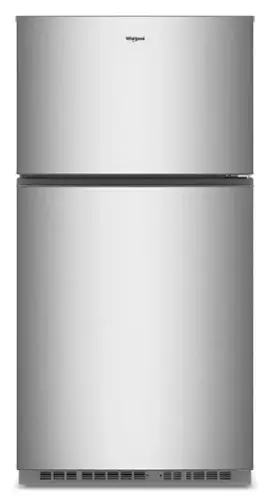 Front. Whirlpool - 21.3 Cu. Ft. Wide Top Freezer Refrigerator with Total Coverage Cooling - Fingerprint-Resistant Stainless Finish.