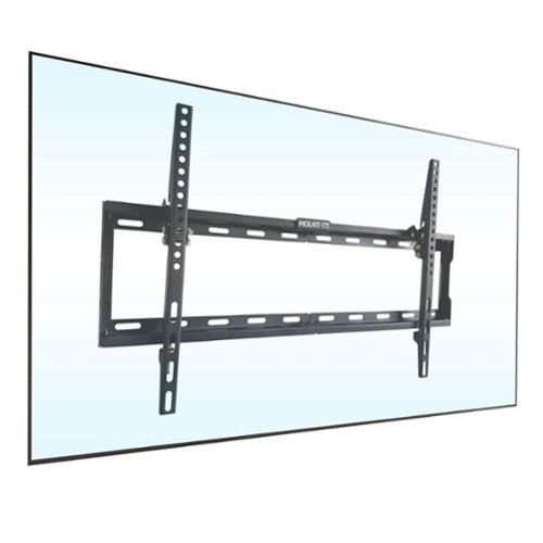 Mount-It! - Low Profile Tilt TV Wall Mount – Fits 32"–65" TVs, Up to 121 lbs, Slim Design - Black-Front_Standard 