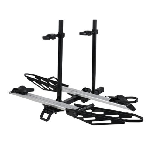 Young Electric - Bike Rack Anti-Wobble Hitch Mount for 2" Receiver RV Approved - Black-Front_Standard 