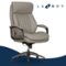 La-Z-Boy - Ergonomic Big and Tall Office Chair with Lumbar Support & Padded Arms Leather Adjustable Reclining Computer Chair - Gray-Front_Standard