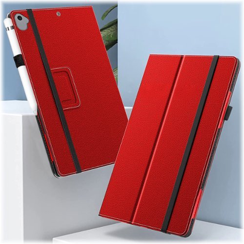 SaharaCase Bi-Fold Folio Case for Apple iPad 10.2 (8th Generation 2020 and 9th Generation 2021) - Red GLOBAL SHIPPING